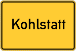Place name sign Kohlstatt
