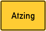 Place name sign Atzing