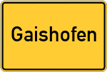 Place name sign Gaishofen