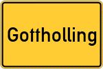 Place name sign Gottholling