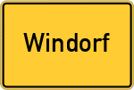 Place name sign Windorf, Niederbayern
