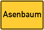 Place name sign Asenbaum