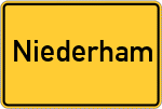 Place name sign Niederham