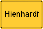 Place name sign Hienhardt