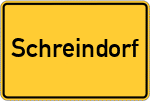 Place name sign Schreindorf