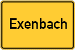 Place name sign Exenbach