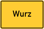 Place name sign Wurz