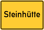 Place name sign Steinhütte