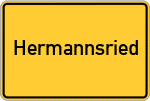 Place name sign Hermannsried