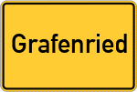 Place name sign Grafenried