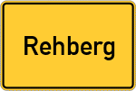 Place name sign Rehberg