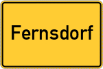 Place name sign Fernsdorf