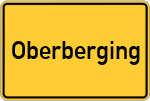 Place name sign Oberberging