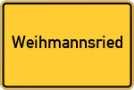 Place name sign Weihmannsried