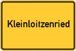 Place name sign Kleinloitzenried, Wald