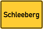 Place name sign Schleeberg, Wald