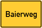 Place name sign Baierweg