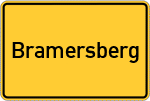 Place name sign Bramersberg, Kreis Viechtach