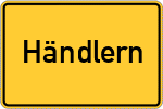 Place name sign Händlern