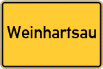 Place name sign Weinhartsau