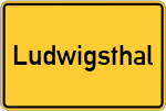 Place name sign Ludwigsthal