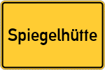 Place name sign Spiegelhütte