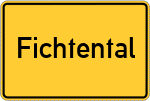 Place name sign Fichtental
