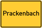 Place name sign Prackenbach