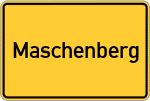 Place name sign Maschenberg