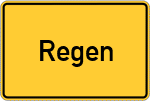 Place name sign Regen