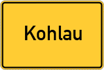 Place name sign Kohlau