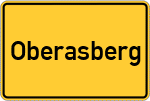 Place name sign Oberasberg