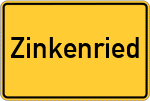 Place name sign Zinkenried