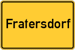 Place name sign Fratersdorf