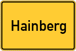 Place name sign Hainberg, Niederbayern