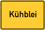 Place name sign Kühblei, Niederbayern