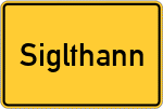 Place name sign Siglthann