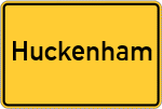 Place name sign Huckenham, Rott