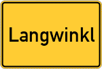 Place name sign Langwinkl, Rott