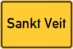 Place name sign Sankt Veit, Rott