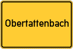 Place name sign Obertattenbach, Rottal