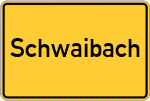 Place name sign Schwaibach, Rottal