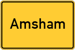 Place name sign Amsham