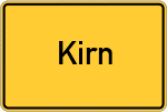 Place name sign Kirn, Niederbayern