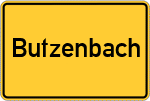 Place name sign Butzenbach