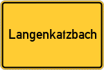 Place name sign Langenkatzbach