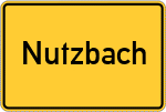 Place name sign Nutzbach