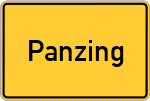 Place name sign Panzing