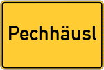 Place name sign Pechhäusl, Niederbayern
