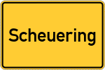 Place name sign Scheuering